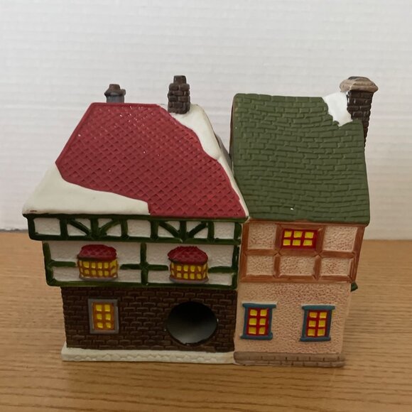 Vtg Lemax Village Square Collectibles Bobs Tobacco Rare Books Christmas Lighted - Picture 4 of 14